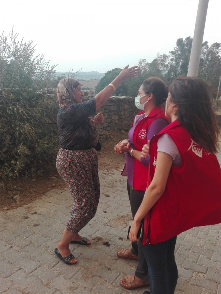 Aydın'daki yangın bölgesinde psikososyal destek veriliyor