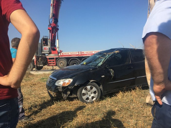 Tekirdağ’da 13 yaşındaki sürücü kaza yaptı