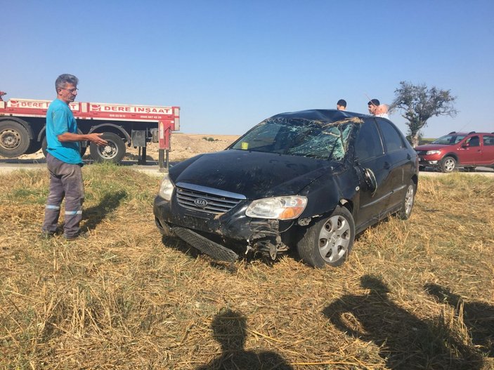 Tekirdağ’da 13 yaşındaki sürücü kaza yaptı