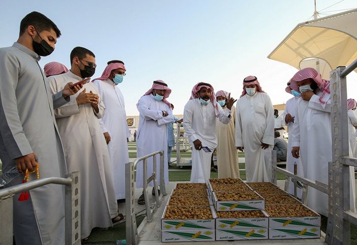 Suudi Arabistan'da hurma pazarı kuruldu
