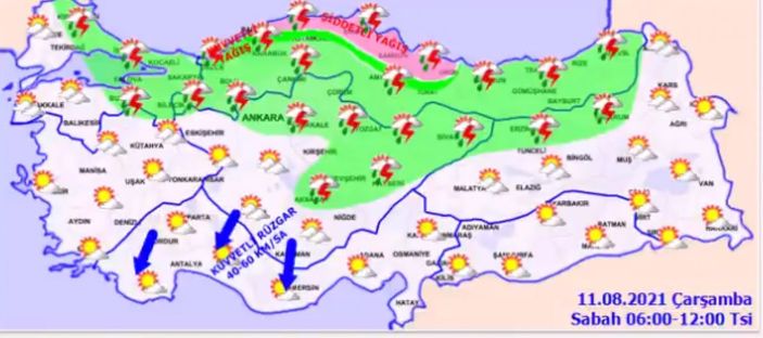 11 Ağustos 2021: Bugün hava nasıl olacak?