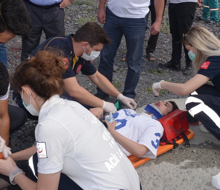 Erzurum’da sürücü adayı kaza yaptı