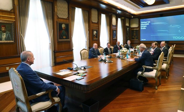Cumhurbaşkanı Erdoğan, TOGG heyetiyle görüştü