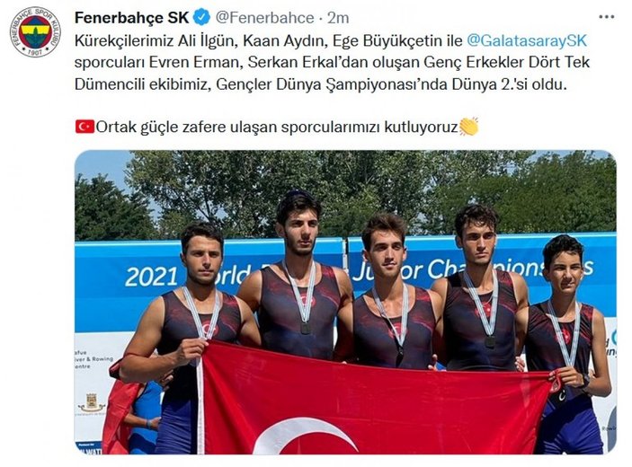 Galatasaray ve Fenerbahçe'den ortak paylaşım