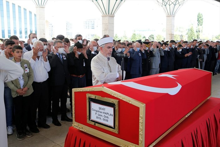 Ankara'da şehit Cengizhan Kaplan, son yolculuğuna uğurlandı