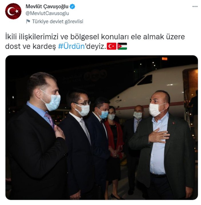 Dışişleri Bakanı Mevlüt Çavuşoğlu Ürdün'de