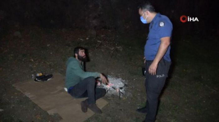 i Samsun’da, yaktığı ateş söndürtmemek için direndi