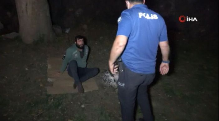 Samsun’da, yaktığı ateş söndürtmemek için direndi