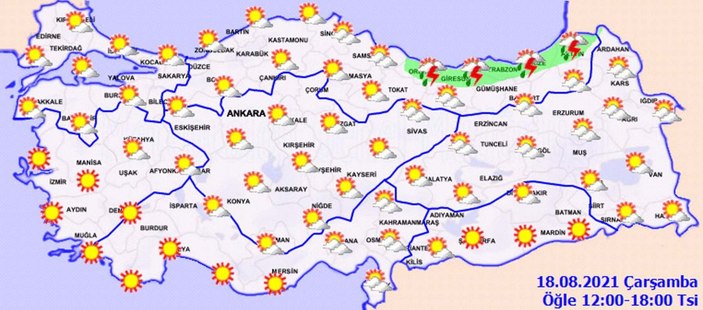 18 Ağustos 2021: Bugün hava nasıl olacak?