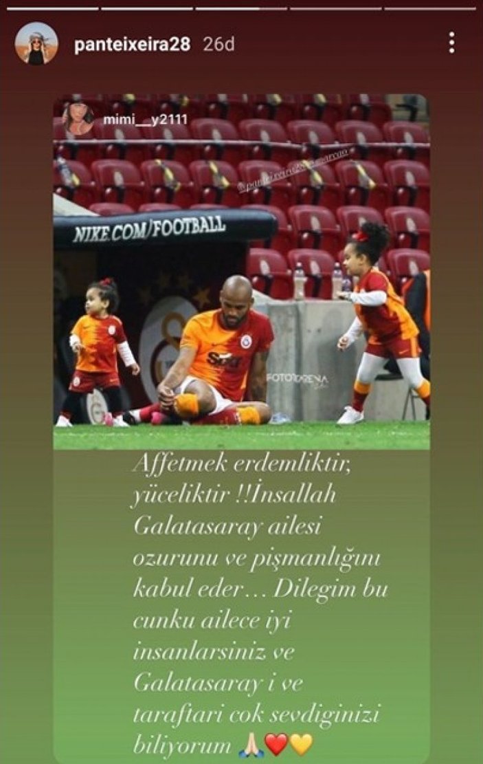 Marcao'nun eşinden Galatasaray paylaşımı