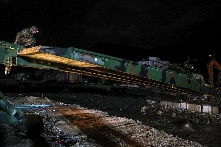 Sel felaketinin yaşandığı Kastamonu Bozkurt'ta sağanak yağış