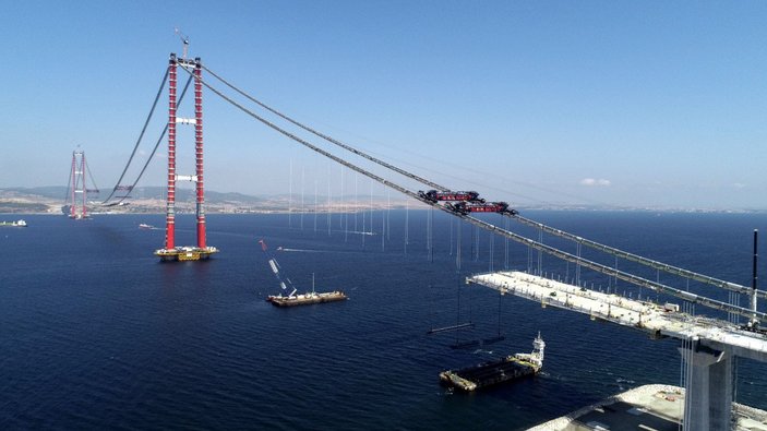 1915 Çanakkale Köprüsü'nün yolu ilk kez göründü