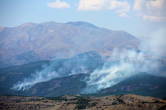 Tunceli'de ormanı ateşe veren PKK'lılara operasyon