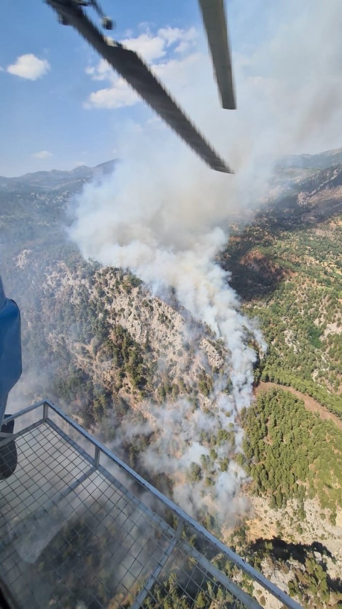 Denizli'de orman yangını çıktı