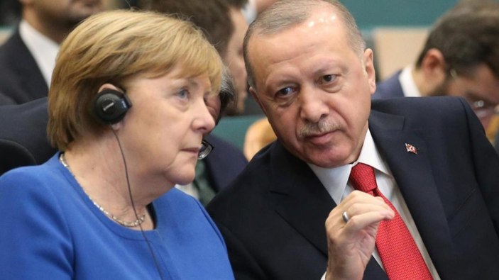 Cumhurbaşkanı Erdoğan, Angela Merkel ile görüştü