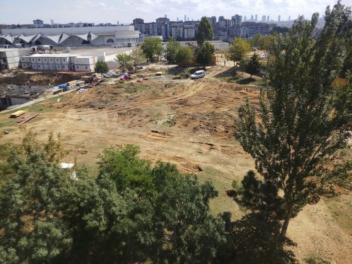 Eyüpsultan'da parkın yıkımına tepki: Taksim'de üç tane ağaç yıkılacak diye ayağa kalktınız