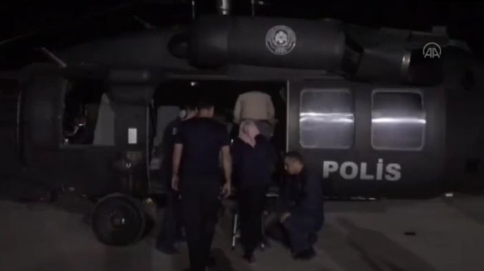 Van'da bebeğin parmağı kopunca, polis helikopteri kalktı