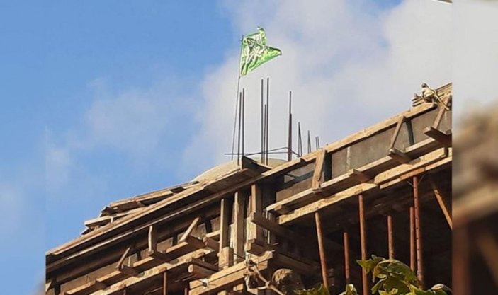 Zonguldak’ta cami inşaatına asılan hilafet bayrağına soruşturma