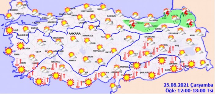 25 Ağustos 2021: Bugün hava nasıl olacak?