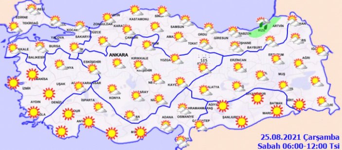 25 Ağustos 2021: Bugün hava nasıl olacak?