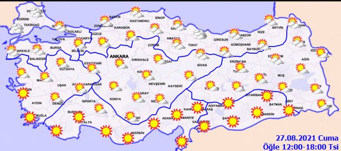 27 Ağustos 2021: Bugün hava nasıl olacak?