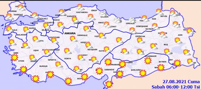 27 Ağustos 2021: Bugün hava nasıl olacak?