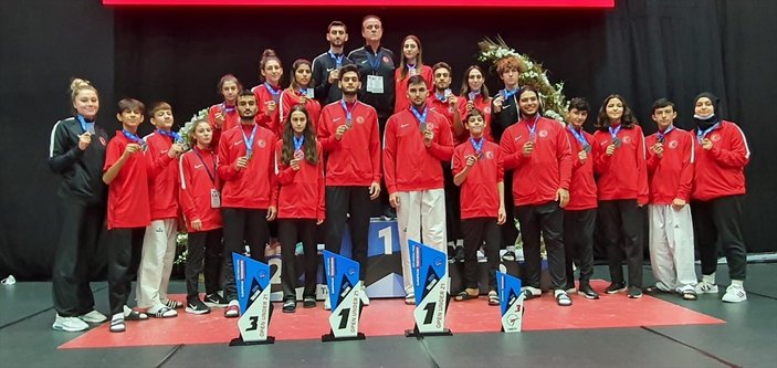 Avrupa Ümitler ve Yıldızlar Tekvando Şampiyonası'nda Türkiye'den madalya yağmuru