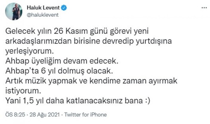 Haluk Levent’ten herkesi şaşırtan karar! Türkiye'den ayrılıp yurt dışına yerleşecek