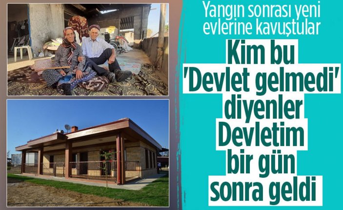 Antalya'da yangından etkilenen yaşlı çiftin evi 15 günde yapıldı