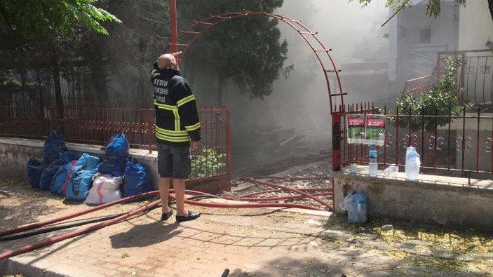 Aydın'da kullanılmayan bir binada yangın çıktı