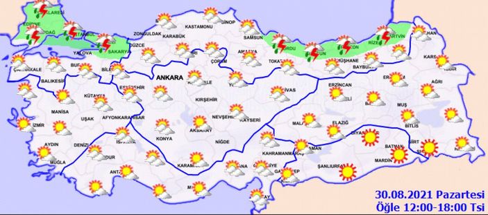 30 Ağustos 2021: Bugün hava nasıl olacak?