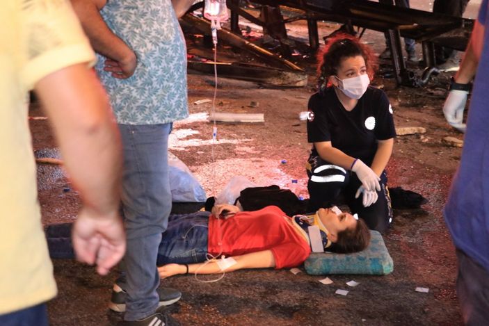 Kocaeli'de 7 işçinin yaralandığı kazanın görüntüleri ortaya çıktı