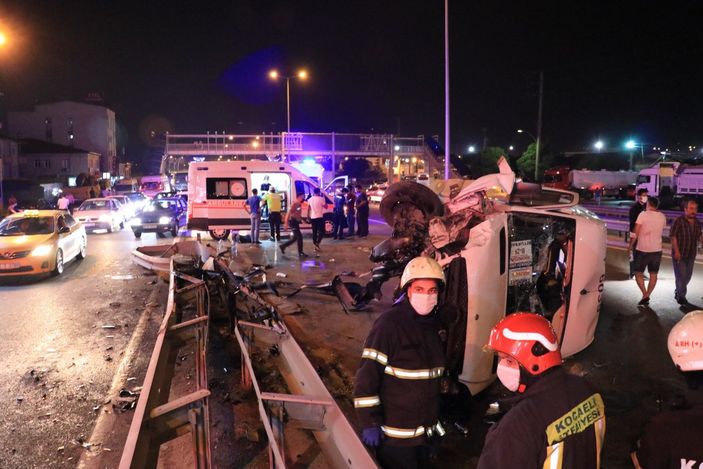 Kocaeli'de 7 işçinin yaralandığı kazanın görüntüleri ortaya çıktı