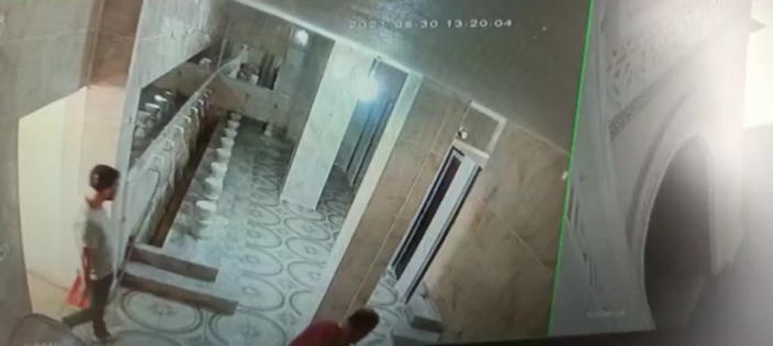 Batman’da camideki musluk hırsızlığı kamerada