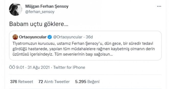Ölümüyle yasa boğdu! Eski eşi Derya Baykal ve kızlarından Ferhan Şensoy'a yürek burkan veda...