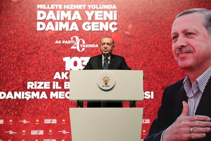 Cumhurbaşkanı Erdoğan, AK Parti Rize İl Danışma Toplantısı'nda