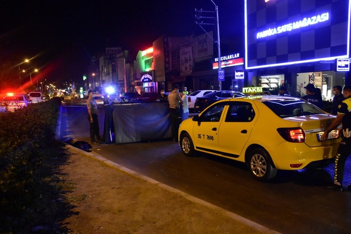 İzmir’in taksici yolun karşısına geçmeye çalışan yayaya çarptı