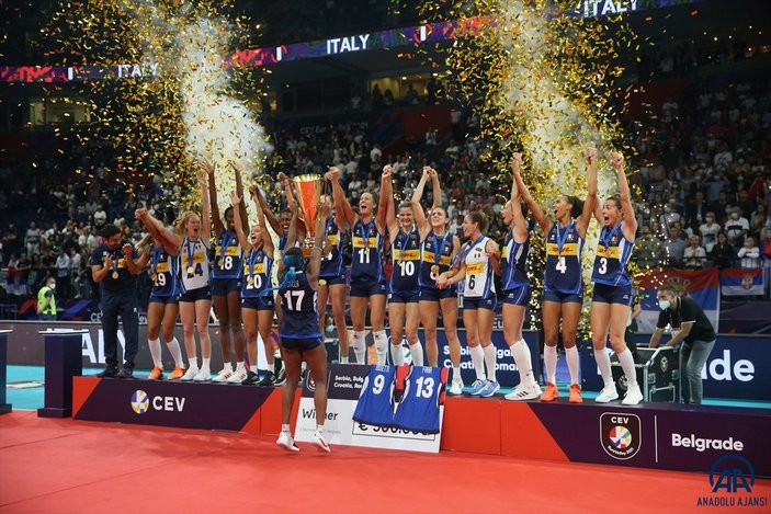 İtalya Kadın Voleybol Takımı Avrupa Şampiyonu