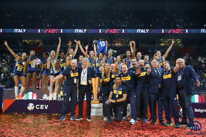 İtalya Kadın Voleybol Takımı Avrupa Şampiyonu