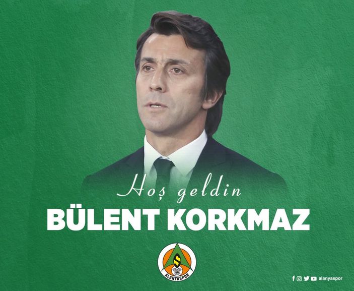 Bülent Korkmaz, Alanyaspor'un yeni teknik direktörü oldu