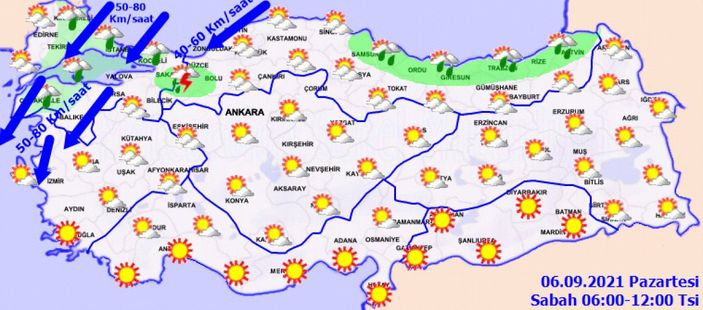 6 Eylül 2021: Bugün hava nasıl olacak?