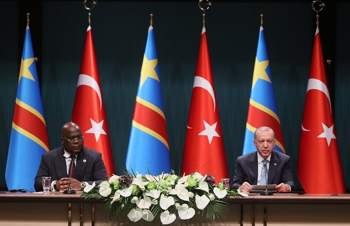 Cumhurbaşkanı Erdoğan, Kongo Demokratik Cumhuriyeti Cumhurbaşkanı Tshisekedi'yi kabul etti