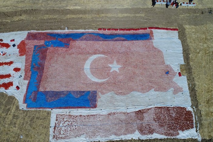 Elazığ'da domateslerle Türkiye haritası yapıldı