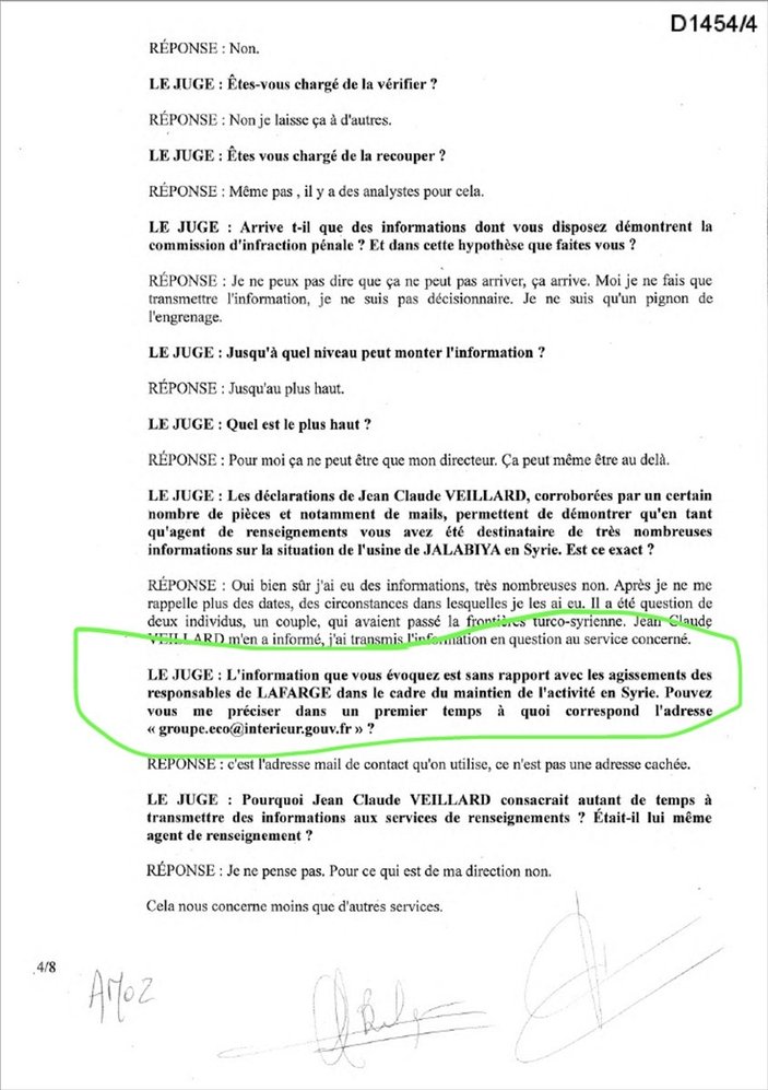 Lafarge'ın DEAŞ ile ilişkisini Fransa istihbaratına bildirdiği belgeler