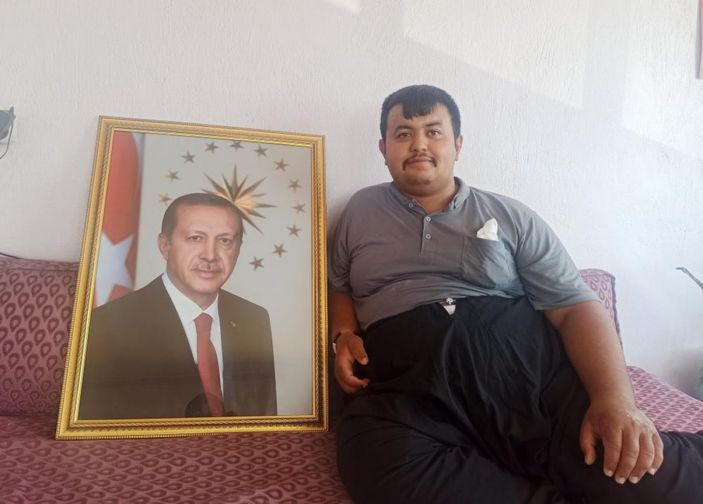 i Kahramanmaraşlı engelli gencin Cumhurbaşkanı Erdoğan sevgisi