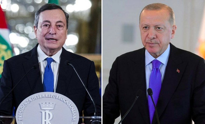 Cumhurbaşkanı Erdoğan, İtalya Başbakanı Mario Draghi ile telefonla görüştü