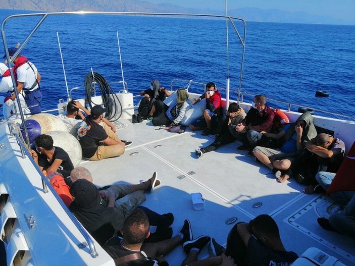 Marmaris'te 50 kaçak göçmen kurtarıldı