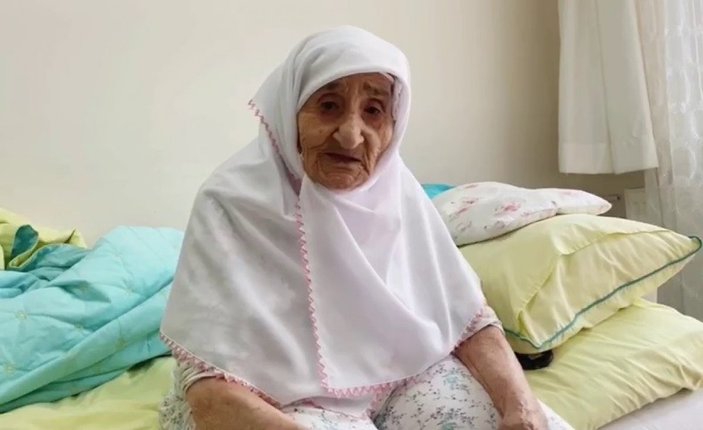 Samsun'da 98 yaşındaki Sariye Nine'nin, Cumhurbaşkanı Erdoğan sevgisi