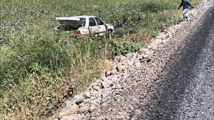 i Şanlıurfa’da, köpeğe çarpmamak manevra yapan otomobil takla attı