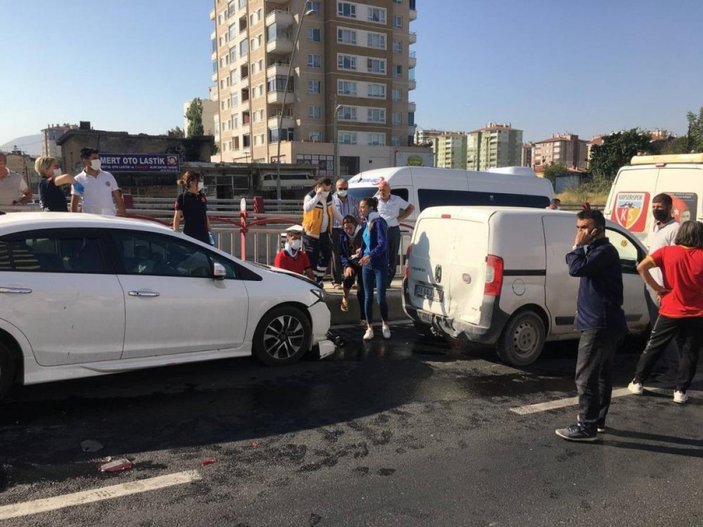 Kayseri'de zincirleme kaza: 8 yaralı
